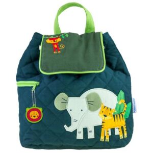 Green Elephant Quilted Backpack