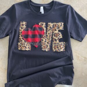 Love Applique Bella Canvas T-shirt