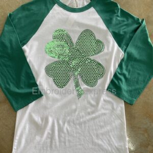 Shamrock 3/4 sleeve raglan